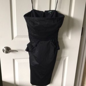 J Crew black strapless cotton dress. Size 4